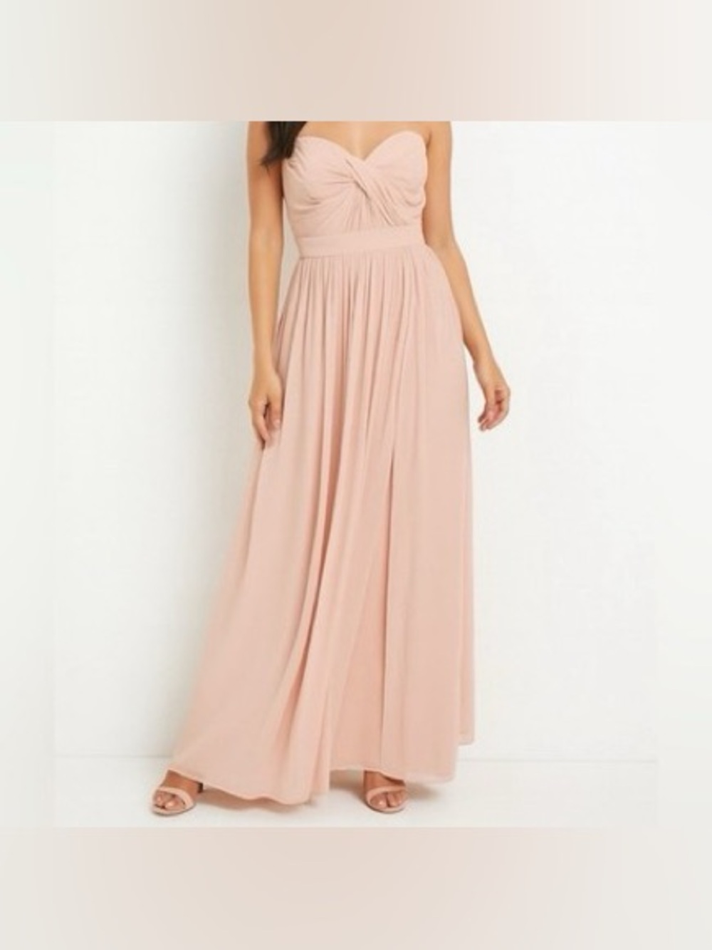 Jenny Yoo Chiffon Strapless Formal Dress NEW